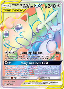 Pokemon Cosmic Eclipse Mega Lopunny & Jigglypuff-GX - 261