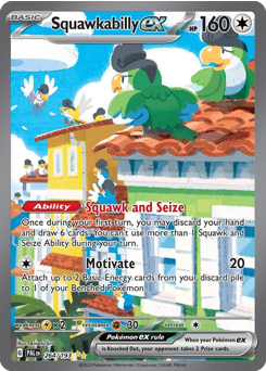 Pokemon Paldea Evolved Squawkabilly ex - 264