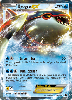 Pokemon Dark Explorers Kyogre-EX - 26