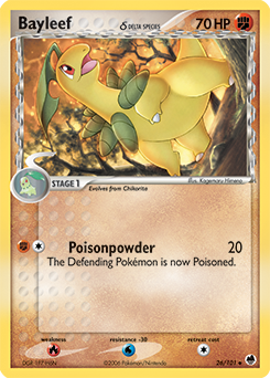 Pokemon Dragon Frontiers Bayleef δ - 26