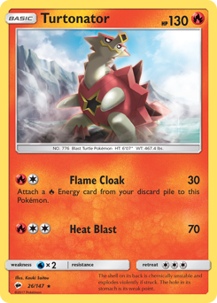 Pokemon Burning Shadows Turtonator - 26