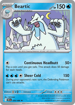 Pokemon Black Bolt Beartic - 26