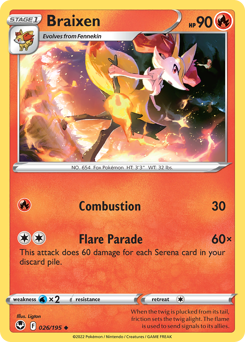 Pokemon Silver Tempest Braixen - 26