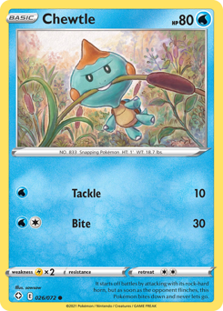 Pokemon Shining Fates Chewtle - 26