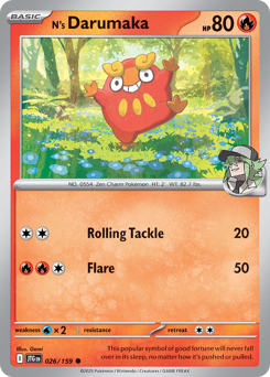 Pokemon Journey Together N's Darumaka - 26
