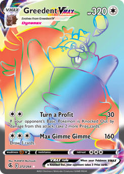 Pokemon Fusion Strike Greedent VMAX - 272