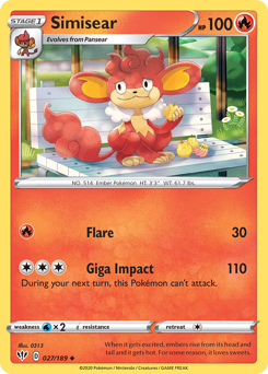 Pokemon Darkness Ablaze Simisear - 27