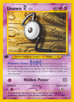 Pokemon Neo Destiny Unown [G] - 27