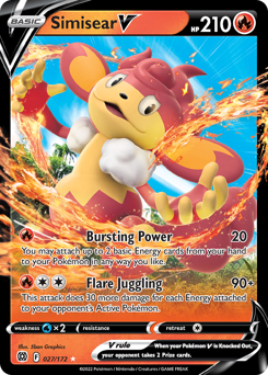 Pokemon Brilliant Stars Simisear V - 27