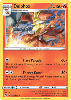 Pokemon Silver Tempest Delphox - 27