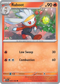 Pokemon Stellar Crown Raboot - 27