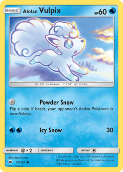 Pokemon Burning Shadows Alolan Vulpix - 27