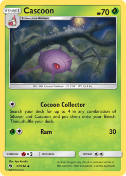 Pokemon Lost Thunder Cascoon - 27