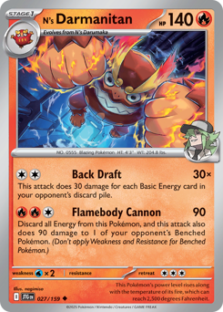 Pokemon Journey Together N's Darmanitan - 27