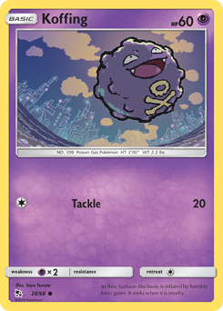 Pokemon Hidden Fates Koffing - 28