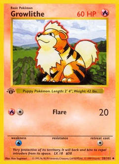 Pokemon Base Growlithe - 28