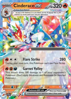 Pokemon Stellar Crown Cinderace ex - 28