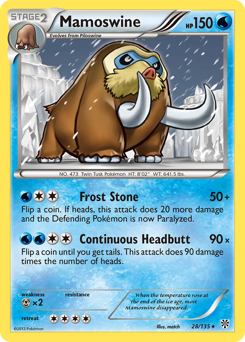 Pokemon Plasma Storm Mamoswine - 28