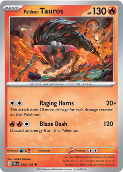 Pokemon Paldea Evolved Paldean Tauros - 28