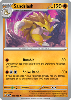 Pokemon 151 Sandslash - 28