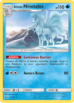 Pokemon Burning Shadows Alolan Ninetales - 28