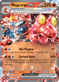 Pokemon Twilight Masquerade Magcargo ex - 29