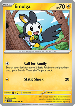 Pokemon Black Bolt Emolga - 29