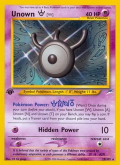 Pokemon Neo Destiny Unown [W] - 29