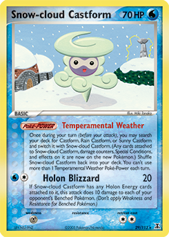 Pokemon Delta Species Snow-cloud Castform - 29