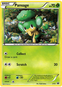 Pokemon McDonald's Collection 2012 Pansage - 2