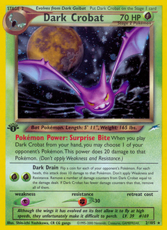 Pokemon Neo Destiny Dark Crobat - 2