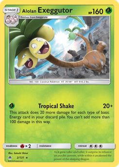 Pokemon Forbidden Light Alolan Exeggutor - 2