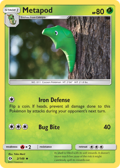 Pokemon Sun & Moon Metapod - 2