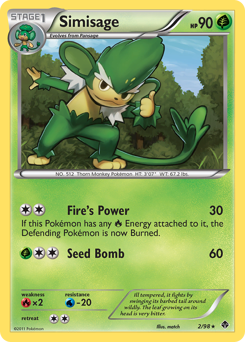 Pokemon Emerging Powers Simisage - 2