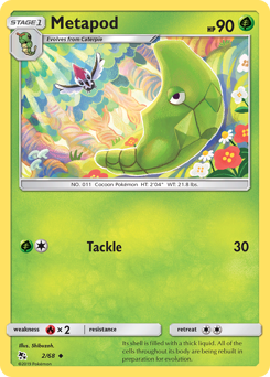 Pokemon Hidden Fates Metapod - 2