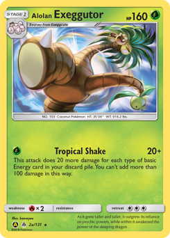 Pokemon Forbidden Light Alolan Exeggutor - 2a