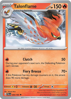 Pokemon Paldea Evolved Talonflame - 30