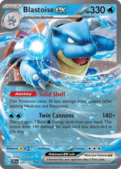 Pokemon Stellar Crown Blastoise ex - 30