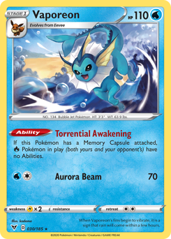 Pokemon Vivid Voltage Vaporeon - 30