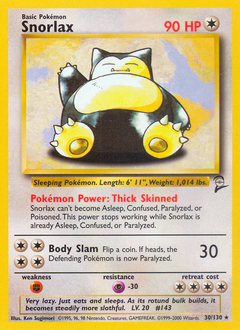 Pokemon Base Set 2 Snorlax - 30