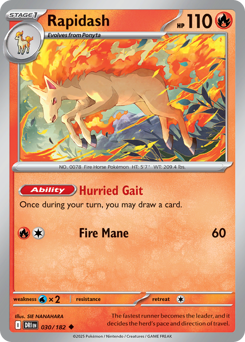 Pokemon Destined Rivals Rapidash - 30