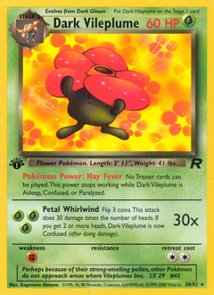 Pokemon Team Rocket Dark Vileplume - 30