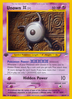 Pokemon Neo Destiny Unown [X] - 30