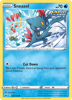 Pokemon Chilling Reign Sneasel - 30