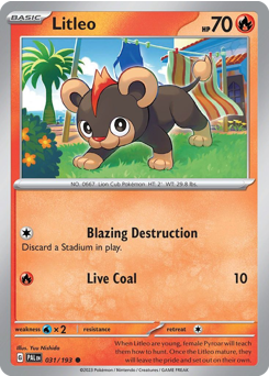 Pokemon Paldea Evolved Litleo - 31