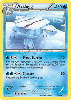 Pokemon Flashfire Avalugg - 31