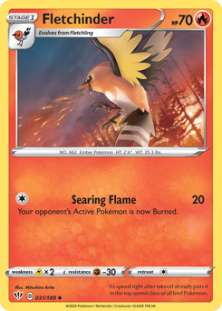 Pokemon Darkness Ablaze Fletchinder - 31