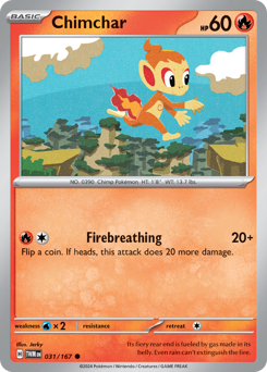 Pokemon Twilight Masquerade Chimchar - 31