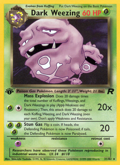 Pokemon Team Rocket Dark Weezing - 31