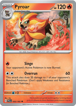 Pokemon Paldea Evolved Pyroar - 32